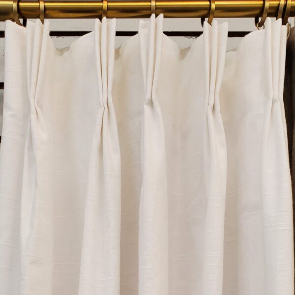 7-Day Drapes in Cotton Slub Duck Fabric in White (1 Pair / 2 Panels)