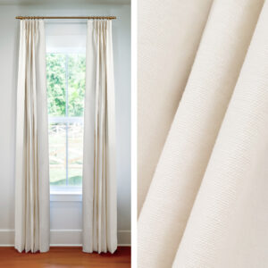 7-Day Drapes in 7 oz. Cotton Duck Fabric in White (1 Pair / 2 Panels)