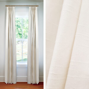7-Day Drapes in Cotton Slub Duck Fabric in White (1 Pair / 2 Panels)