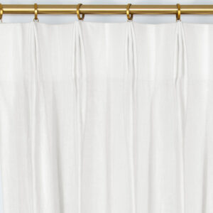 Classic Custom Drapes in 100% Linen Fabric in Oyster (1 Pair / 2 Panels)