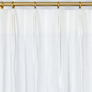 Classic Custom Drapes in 100% Linen Fabric in White (1 Pair / 2 Panels)