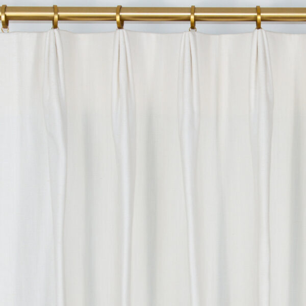 Classic Custom Drapes in Washed Slub Linen in White (1 Pair / 2 Panels)