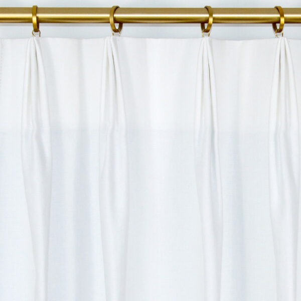 Classic Custom Drapes in 7 oz. Cotton Duck Fabric in White (1 Pair / 2 Panels)