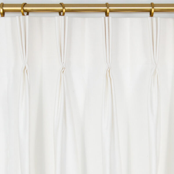 Classic Custom Drapes in Cotton Slub Duck Fabric in White (1 Pair / 2 Panels)