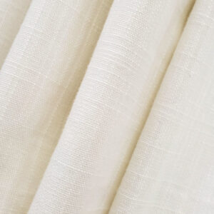 Patio Door Drapery Panel in Cotton Slub Canvas Fabric in White (1 Panel)