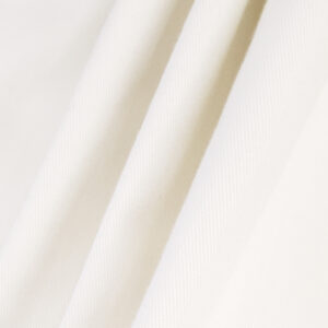 Patio Door Drapery Panel in Cotton Fine-Line Twill Fabric in White (1 Panel)
