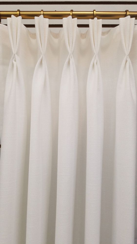 Premium Custom Drapes in Logan White