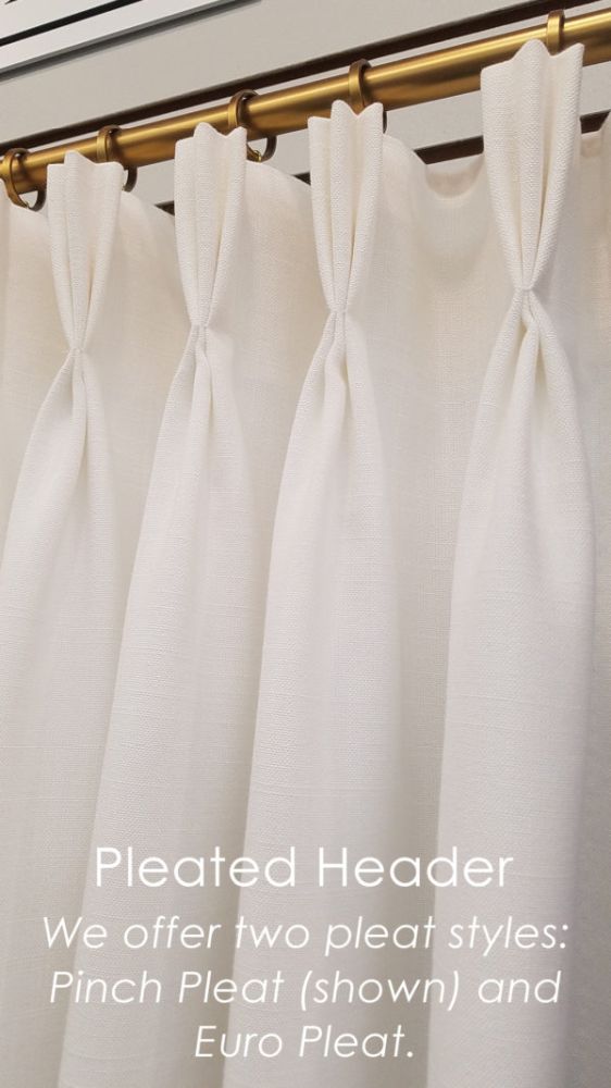 Premium Custom Drapes in Logan White