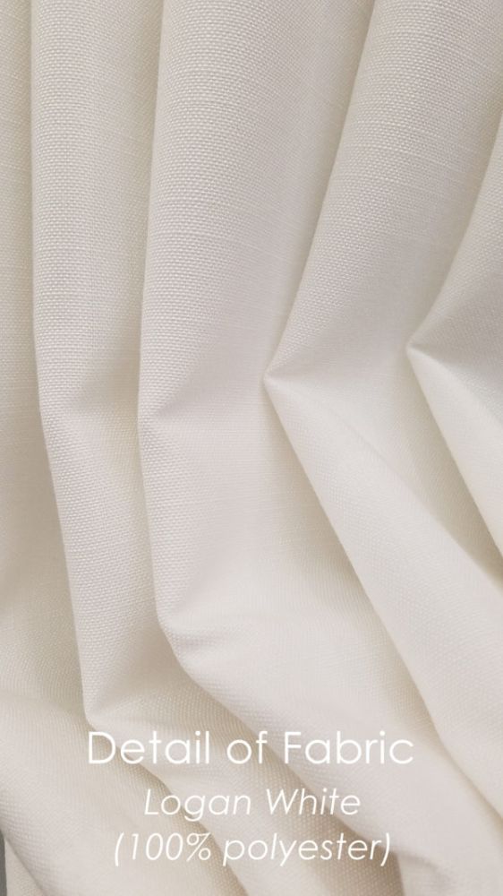 Premium Custom Drapes in Logan White