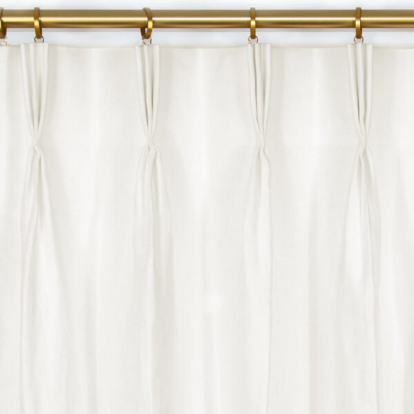 Classic Custom Drapes in Nevada 100% Linen in Ivory (1 Pair / 2 Panels)