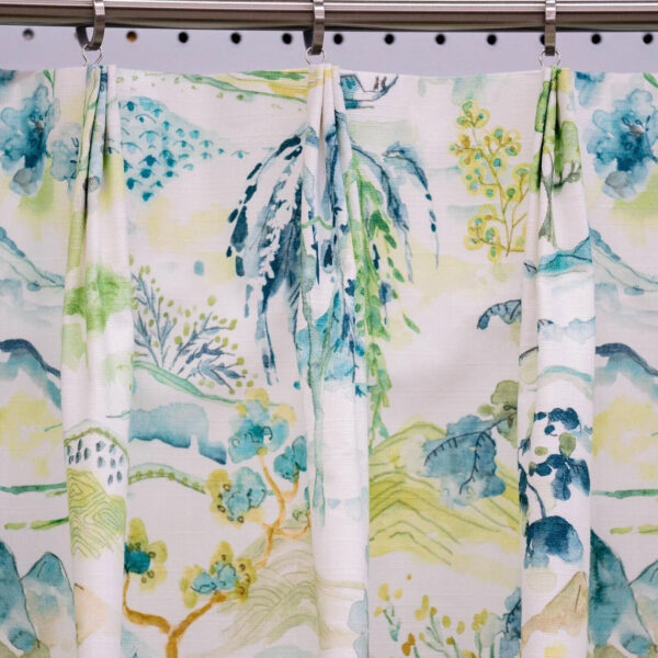 Classic Custom Drapes in Willa Seafoam (1 Pair / 2 Panels)