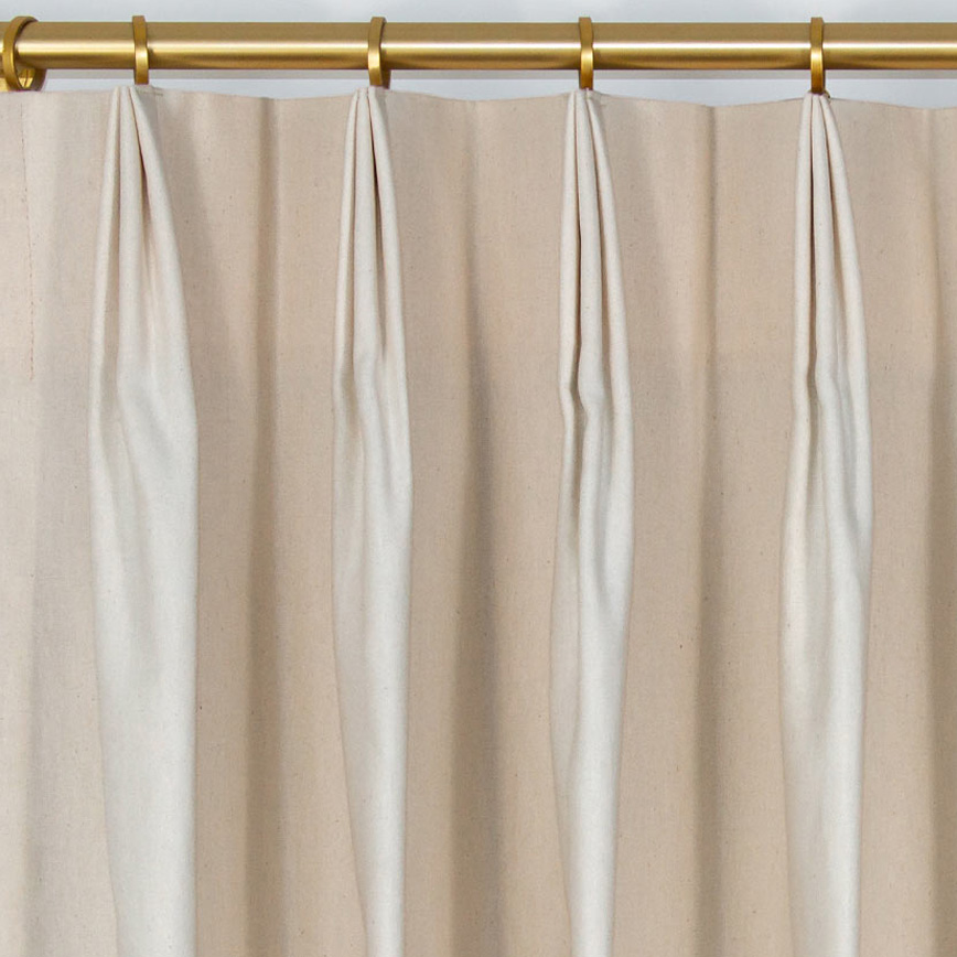 Classic Custom Drapes in 7 oz. Cotton Duck Fabric in Natural (1 Pair / 2 Panels)