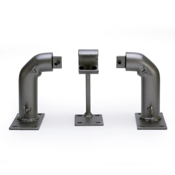 Radius French Return Bracket Set for Zip Rods in the 1 in Scale - Pewter Drapery Hardware Drapery Hardware