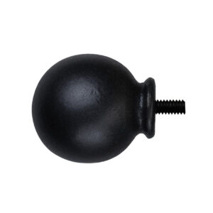 Classic Ball Finial for 1 in. Scale Rod - Black Drapery Hardware