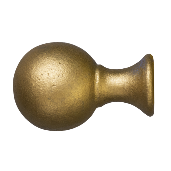 Elegant Ball Finial for 1 in. Scale Rod - Antique Gold Drapery Hardware