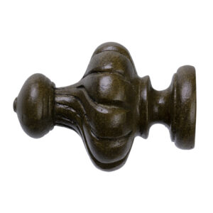 Virtue Short Finial for 2 in. Scale Rod - Italian Walnut Drapery Hardware