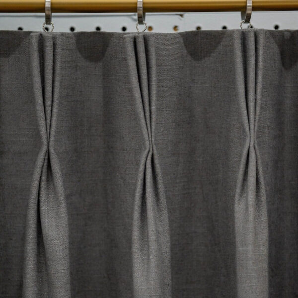 Classic Custom Drapes in Old Country Linen in Graphite Gray (1 Pair / 2 Panels)