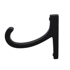 Grace Bracket for 7/8 in. Traditional Metal Rod in 1 in. Scale - Black Drapery Hardware