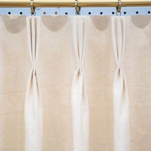 Classic Custom Drapes in Old Country Linen in Parchment (1 Pair / 2 Panels)