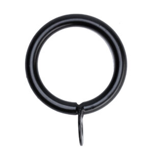 Quick-Ship Hardware - 2 in. Smooth Iron Ring for 7/8 in. Traditional Metal Rods in the 1 in. Scale - Black