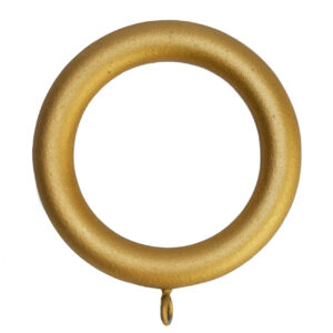 3 in. Wood Style Rings for 1-3/4 in. Traditional Smooth Wood Rods in the 2 in. Scale - Antique Gold Drapery Hardware