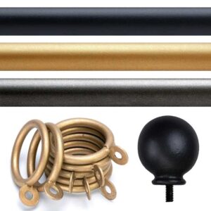 1 in. Scale Traditional Metal Rod Drapery Hardware