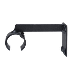 Support Bracket for Metal Zip Rods in the 1 in. Scale - Black Drapery Hardware