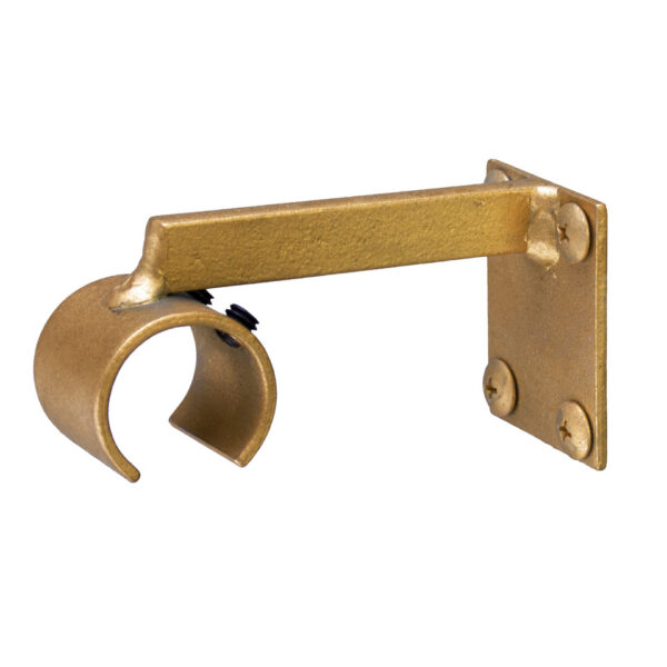 Quick-Ship Hardware - Single Support Bracket for Metal Zip Rods in the 1 in. Scale - Antique Gold