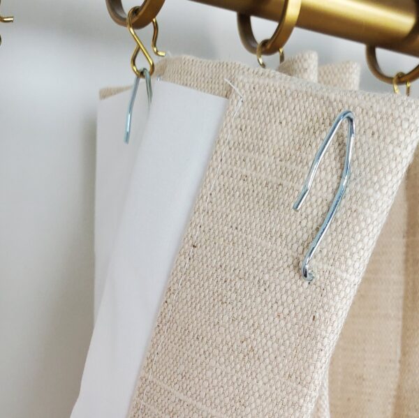 Classic Custom Drapes in Slub Linen in Natural (1 Pair / 2 Panels)