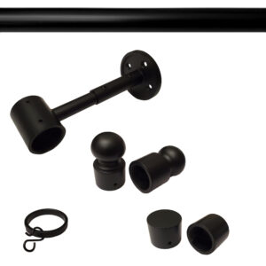 Classic Collection Drapery Hardware Set - Matte Black