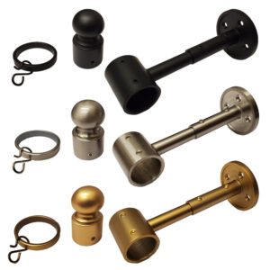3/4 in. Scale Classic Collection Metal Drapery Hardware Sets
