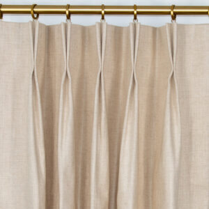 Classic Custom Drapes in Slub Linen in Natural (1 Pair / 2 Panels)