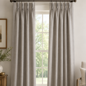Classic Custom Drapes in Jefferson Oatmeal (1 Pair / 2 Panels)